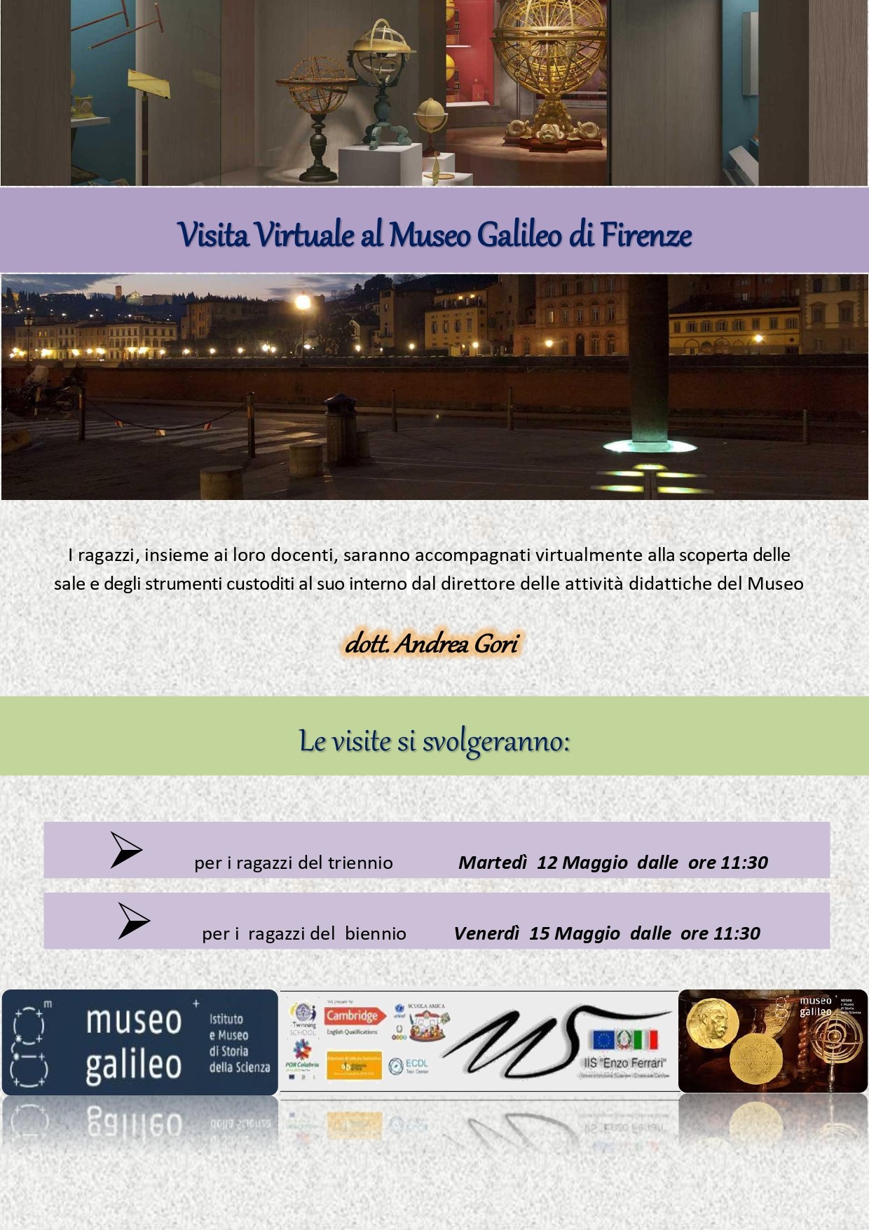 Visita  Virtuale al Museo Galileo di  Firenze1