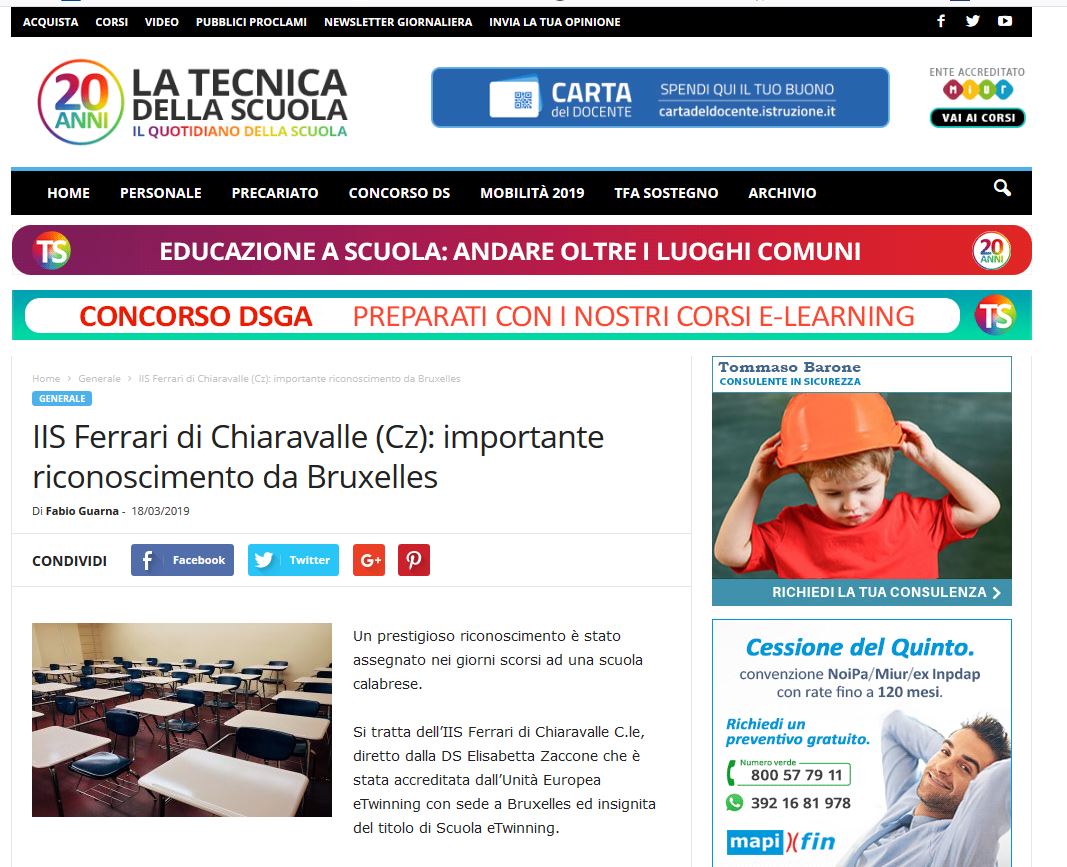 riconoscimento eTwinning